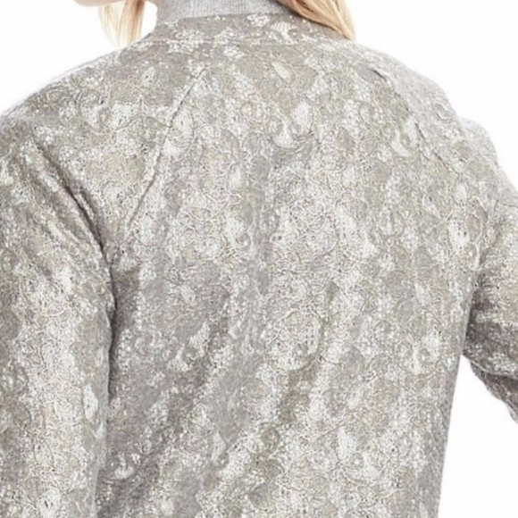 Banana Republic Metallic Lace Jacquard Cropped Jacket - Picture 10 of 10